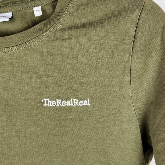 The RealReal KOTN Green Embroidered Logo Short Sleeve Tee sz XL - Picture 3 of 7